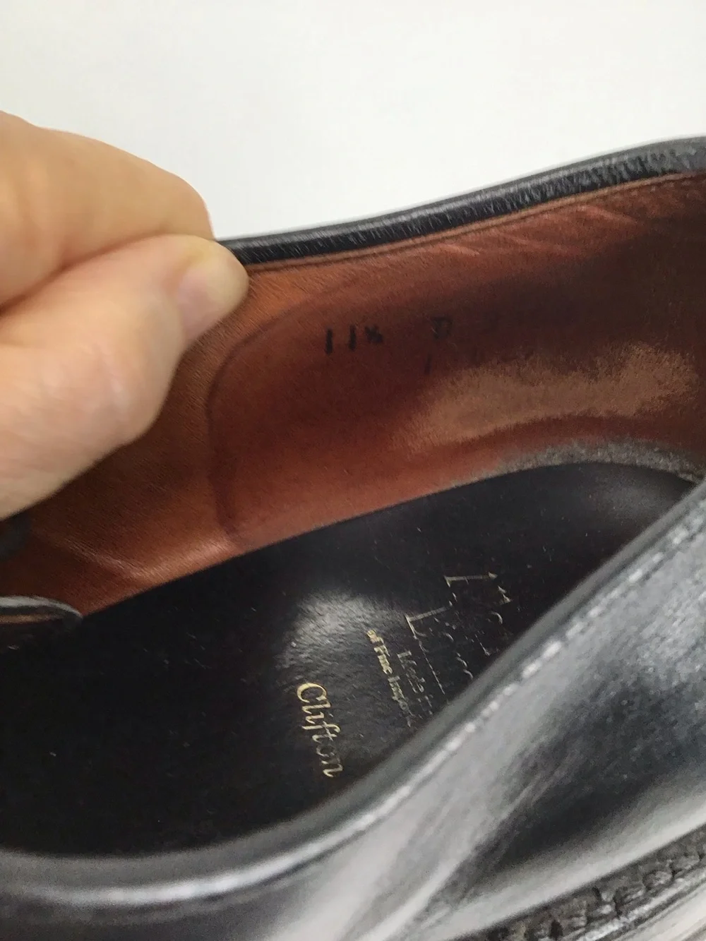 Allan Edmonds Men’s Clifton Calf Leather Cap-Toe Derby Oxfords Black Size 11.5D